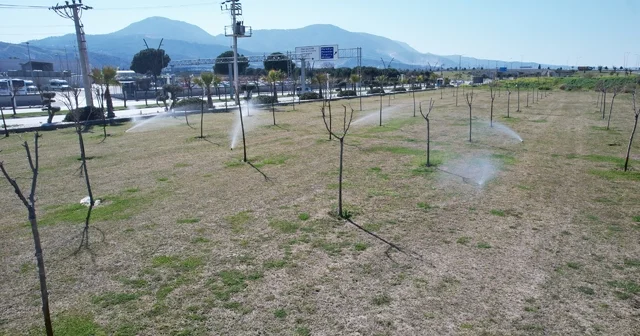 Manisa da yeşil alanlarda akıllı sulama dönemi başladı Manisa Haberleri