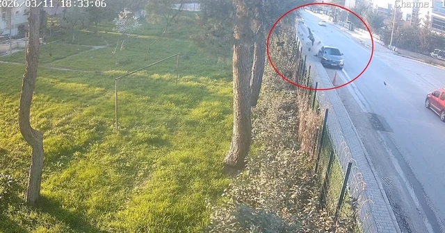 Otomobilin çarptığı bisikletlinin öldüğü kazanın görüntüleri ortaya çıktı Bursa Haberleri
