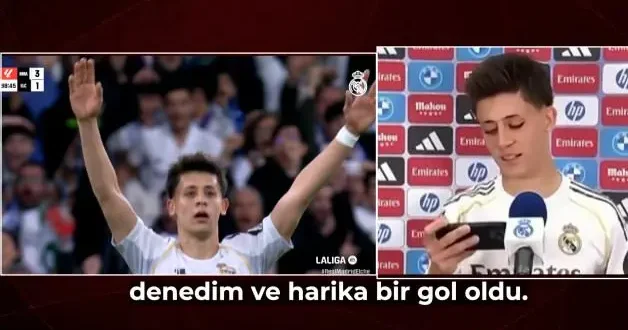 Arda Güler Real Madrid te tarihe geçen golü sonrası ilk kez konuştu