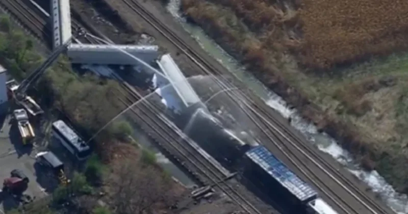 New Jersey de kimyasal alarm: Tren raydan çıktı, ortalık karıştı Sözcü Gazetesi