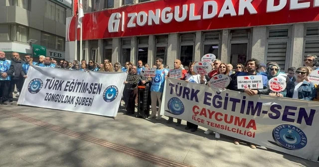 Zonguldak ta eğitimciler Şanlıurfa daki okul saldırısını protesto etti Zonguldak Haberleri
