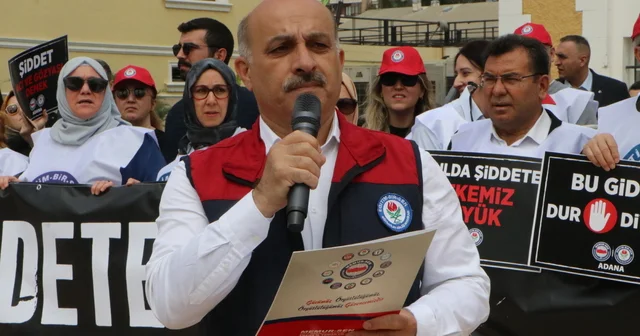 Adana da öğretmenler, eğitimde şiddete dur demek için iş bıraktı Adana Haberleri