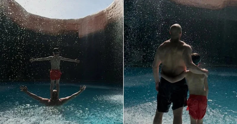 Aksiyon yıldızı bu kez baba haliyle! Jason Statham’dan dikkat çeken kareler