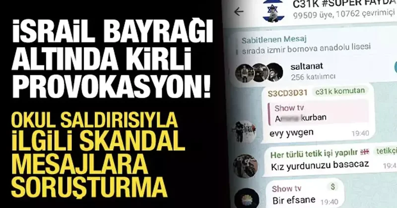 İsrail bayrağı altında provokasyon: Okul saldırısıyla ilgili skandal mesajlara soruşturma
