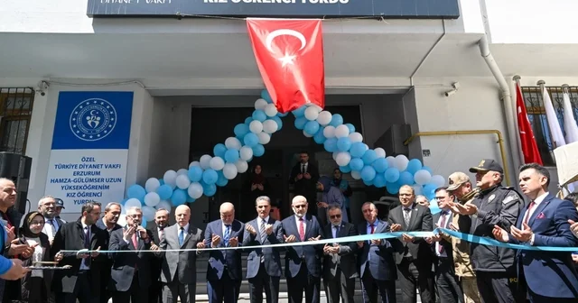 Erzurum da yükseköğrenim kız yurdu törenle açıldı Erzurum Haberleri