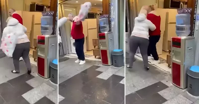 Şişli’de müşteriyle spotçu arasında Beni kandırdın kavgası: Yumruk atıp poşet fırlattı