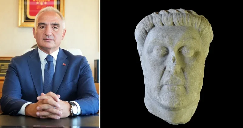 Bakan Ersoy müjdeli bir haberimiz daha var diye duyurdu: Smyrna Antik Kenti kökenli mermer heykel başı ABD den Türkiye ye iade edildi Kültür Sanat Haberleri
