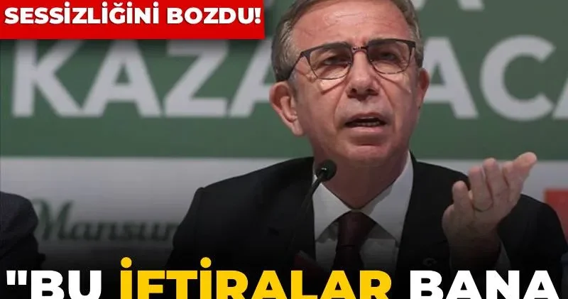 Mansur Yavaş soruşturma izni sessizliğini bozdu! Bu iftiralar bana yapışmaz