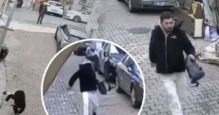 Bu ne cesaret: İstanbul da güpegündüz yaşandı Bir vatandaş fark edince arkasından bağırdı