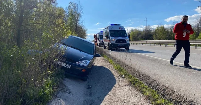 Çankırı da su kanalına düşen otomobildeki 3 kişi yaralandı Çankırı Haberleri