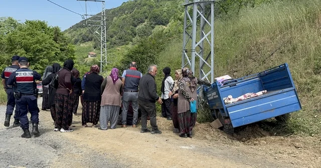 Kontrolden tarım aracı devrildi: 5 yaralı Zonguldak Haberleri