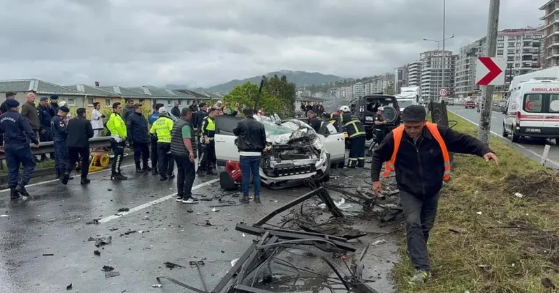 Rize’de feci kaza! Karşı şeride geçti dehşet saçtı: 1 ölü, 7 yaralı