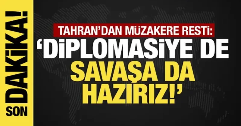 Son dakika... Tahran dan müzakere resti: Diplomasiye de savaşa da hazırız