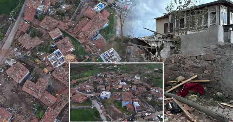Yer: Çorum! Hortum bir köyü yerle bir etti, Vali açıklama yaptı: Evlerin yüzde 80’i oturulamayacak durumda