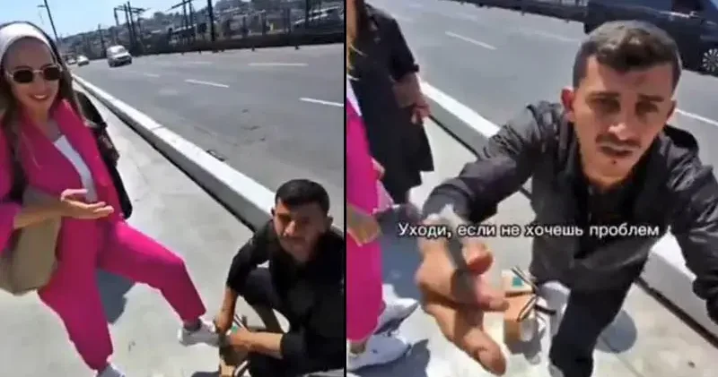 Galata Köprüsü nde Rus turiste küfredip tartışan 2 şüpheli yakalandı