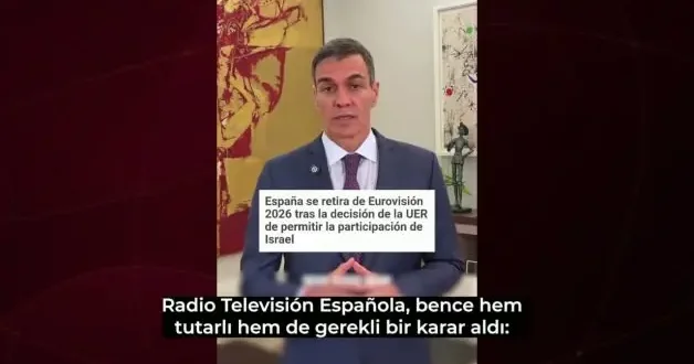İspanya Başbakanı Sanchez den İsrail protestosu Eurovision dan çekiliyoruz