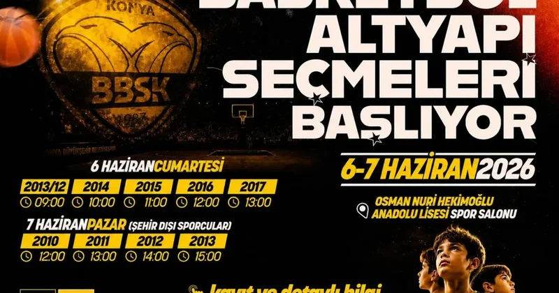 Konya Büyükşehir Belediyespor geleceğin yıldızlarını arıyor