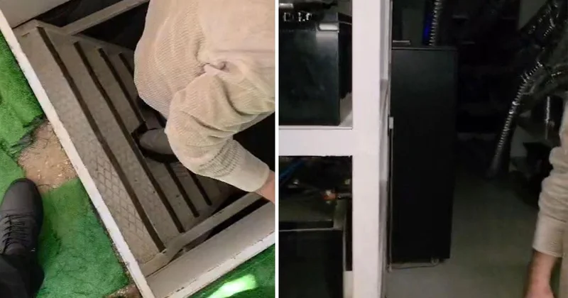 Tepebaşı operasyonunda gözaltına alınan şüphelinin bahçesine gömülü gizli oda bulundu