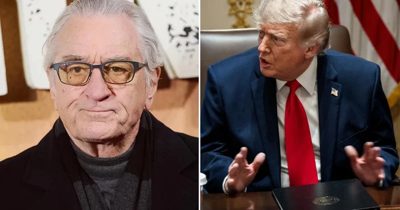 Trump a verip veriştiren ünlü aktör kalabalığa küfürlü slogan attırdı