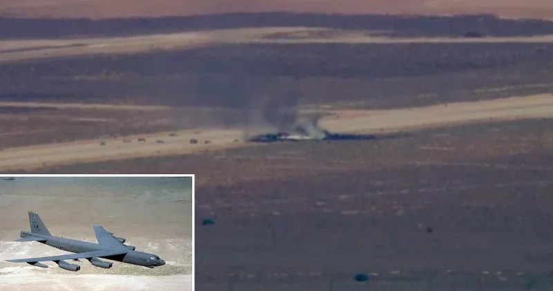 ABD nin B 52 ağır bombardıman uçağı California da düştü Dünya Haberleri