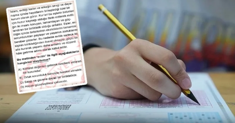 13 yaşındaki çocuklara LGS de İslam da evlilik sorusu sordular Sözcü Gazetesi