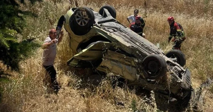 Balıkesir de feci kaza: 1 ölü, 4 yaralı