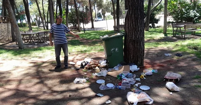 Bu park bir gecede bu hale geldi Aydın Haberleri