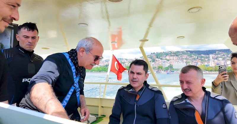 Bakan Kurum İzmit Körfezi ne daldı, sonucu yerinde gördü