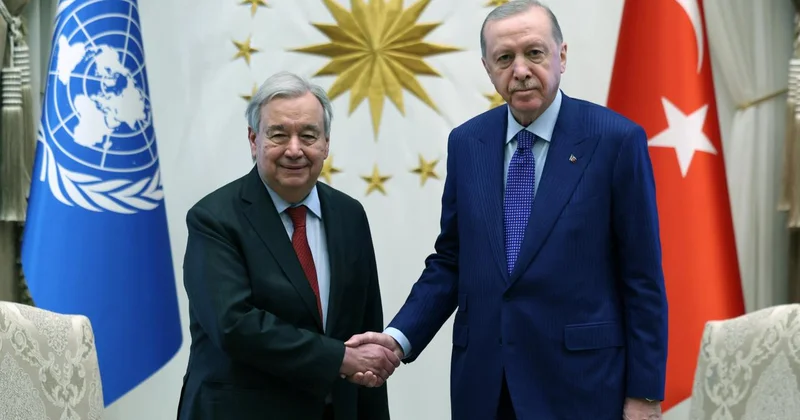 Cumhurbaşkanı Erdoğan BM Genel Sekreteri Guterres ile görüştü