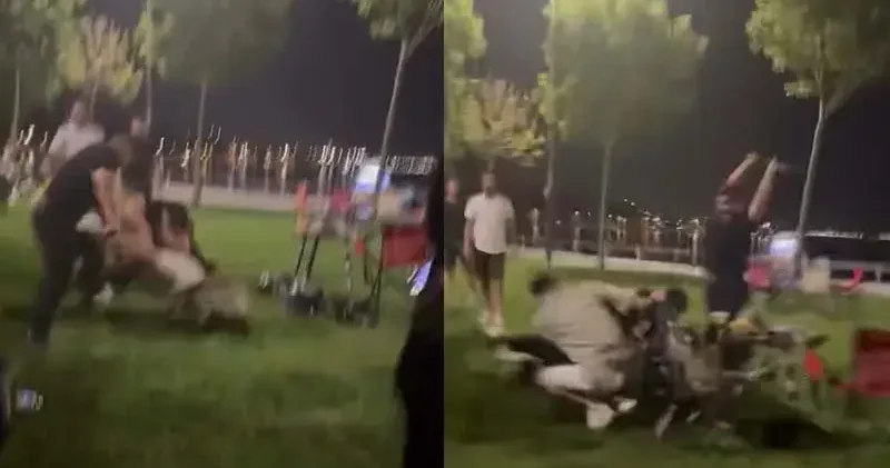 Kadıköy’de sopalı yumruklu kavga kamerada