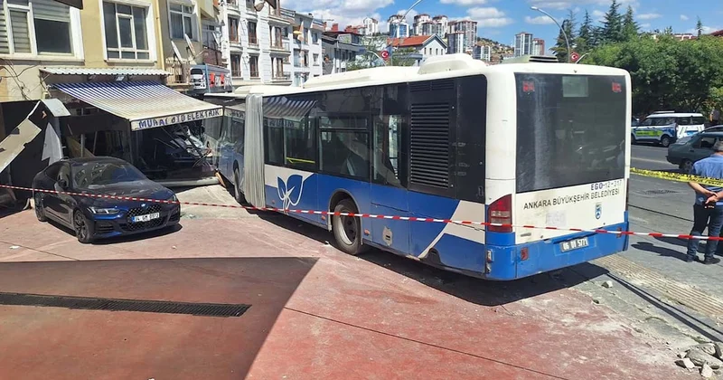 Ankara’da belediye otobüsü iş yerine daldı: 7 yaralı Sözcü Gazetesi