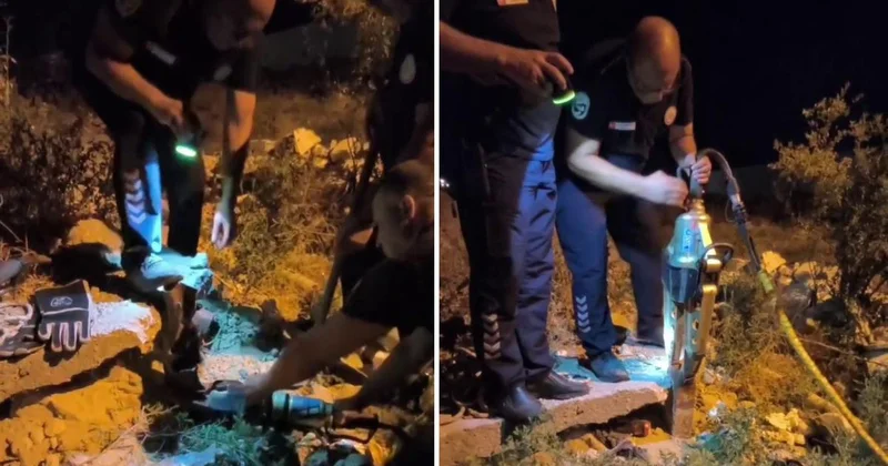 Demir borunun içinde ölümü bekledi: Nefes kesen operasyonla kurtarıldı