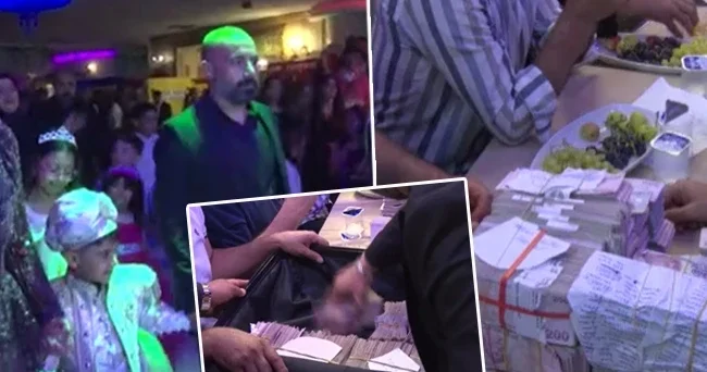Ankara da sünnet düğününde ev ve araba hediye edildi: Paralar valize zor sığdı