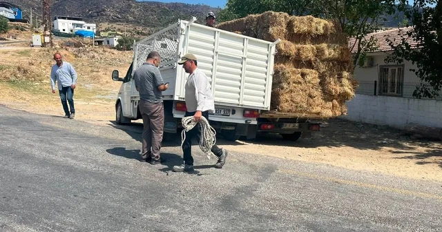 Karacaören Mahallesi nden dayanışma örneği Yangınzedelere anlamlı yem desteği Aydın Haberleri Habertürk Yerel Haberler