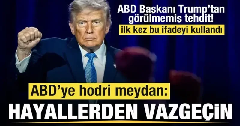 Trump tan görülmemiş tehdit! İlk kez bu ifadeyi kullandı! Jet cevap, ABD ye hodri meydan