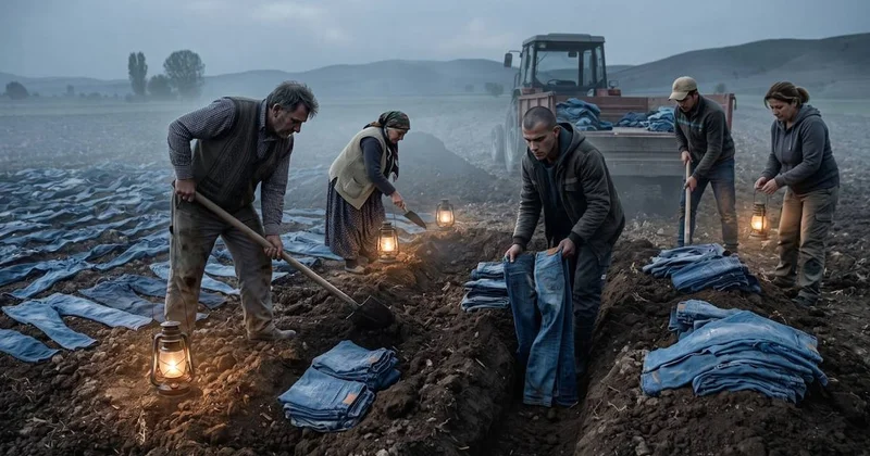 Toprağa binlerce kot pantolon gömmeye başladılar Sözcü Gazetesi