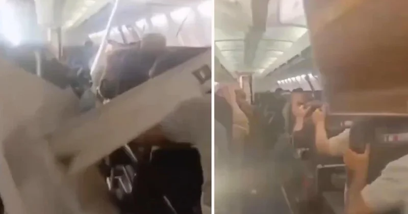Uçak kalkar kalkmaz kabusu yaşadılar