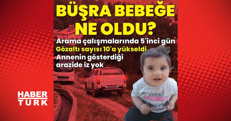 Son dakika haberler: Büşra bebek aramasında 5 inci gün: Gözaltı sayısı yükseldi, annenin gösterdiği arazide henüz iz yok Sivas haberleri Son dakika haberleri