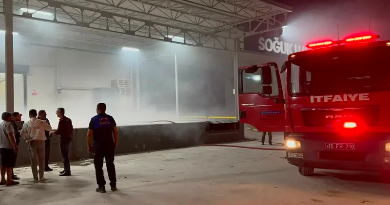 Bursa da soğuk hava deposunda yangın