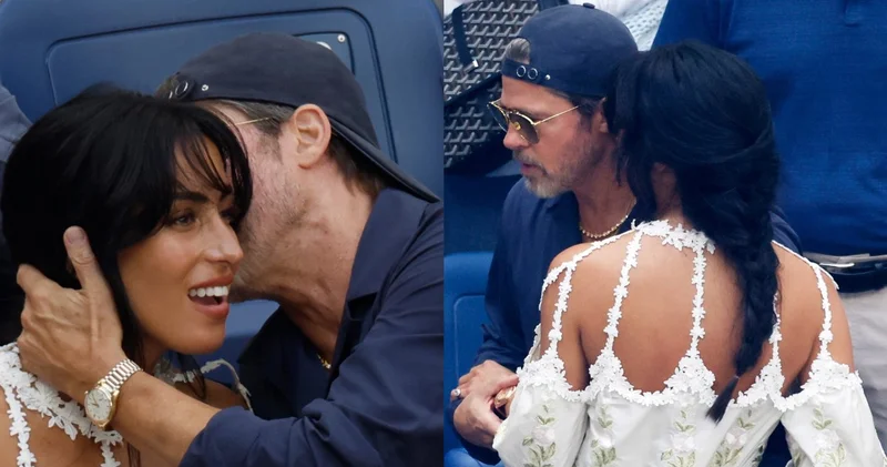 Brad Pitt ve Ines de Ramon un tenis maçında samimi anları