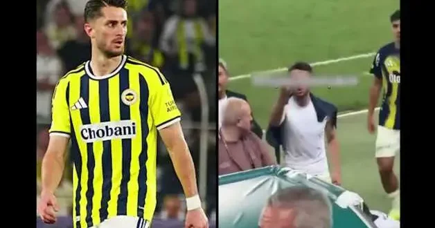 Fenerbahçeli futbolcu İsmail Yüksek maç sonunda taraftarla tartıştı