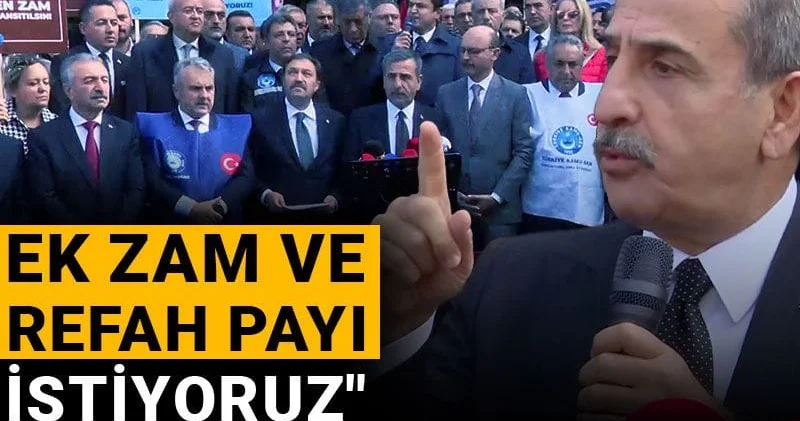 Memurlar Meclis önünde: Ek zam ve refah payı istiyoruz