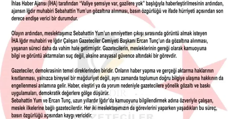 Gazeteciye gözaltı haberi yapan gazeteci de gözaltına alındı