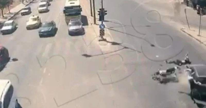 Gaziantep te motosiklet kazaları: O anlar kamerada