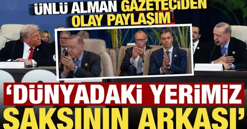 Ünlü Alman gazeteciden olay paylaşım! Dünyadaki yerimiz: Saksı bitkisinin arkasında...