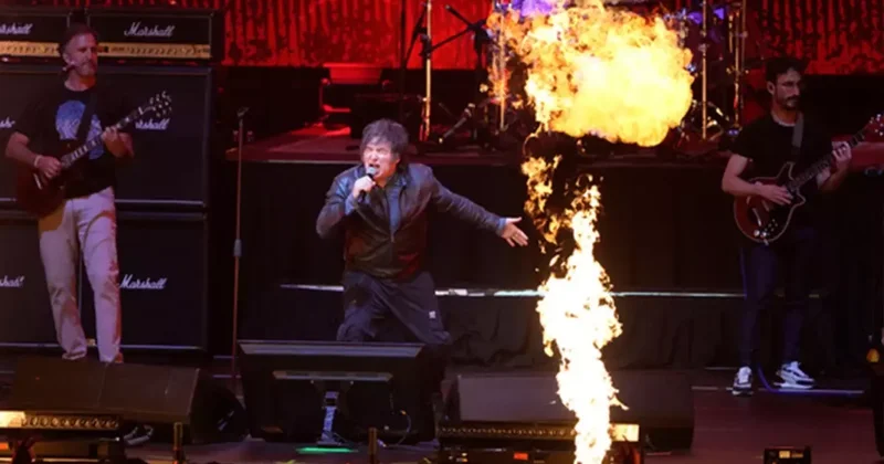 Yolsuzluk skandallarıyla çalkalanan Arjantin de Devlet Başkanı Milei rock konseri verdi