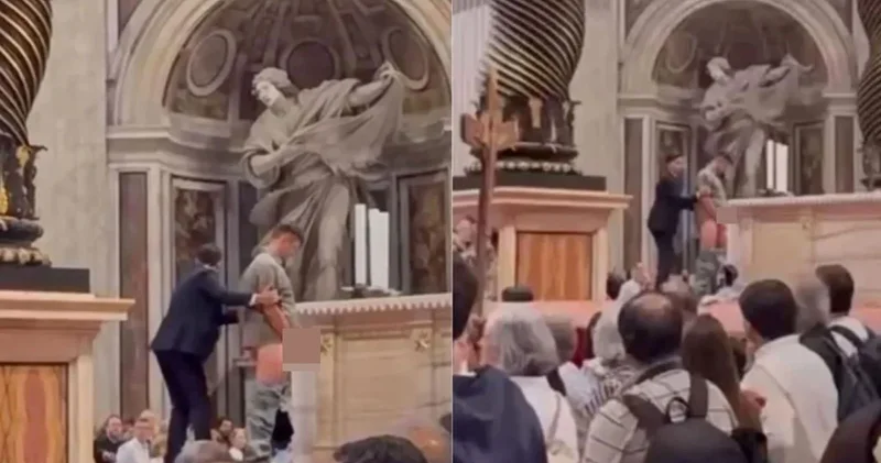 Vatikan da kutsal sunağa işeme girişiminin ardından Papa nın emriyle Onarma Ayini yapıldı