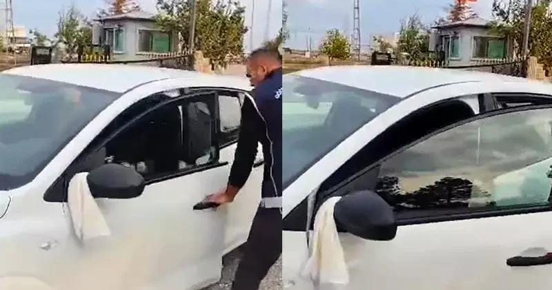 Düğün konvoyu aracı görünümlü otomobilde, 1 hükümlü ile 5 kaçak göçmen yakalandı