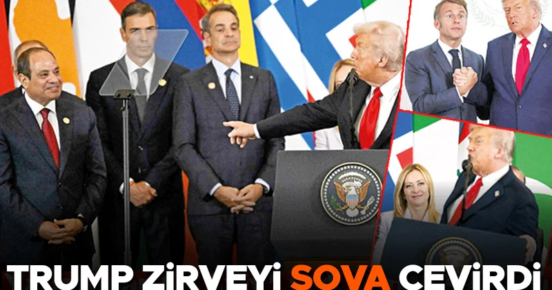 Trump zirveyi şova çevirdi: Liderler arkasına sıralandı