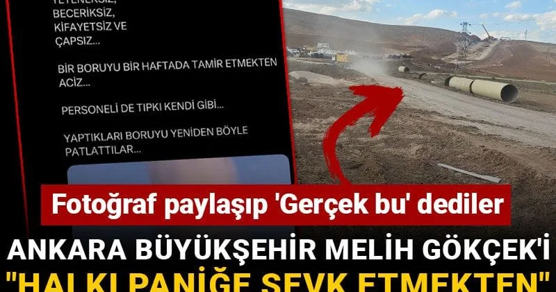 Ankara Büyükşehir Melih Gökçek i Halkı paniğe sevk etmekten mahkemeye veriyor!
